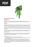 Cannabis and Mental Health