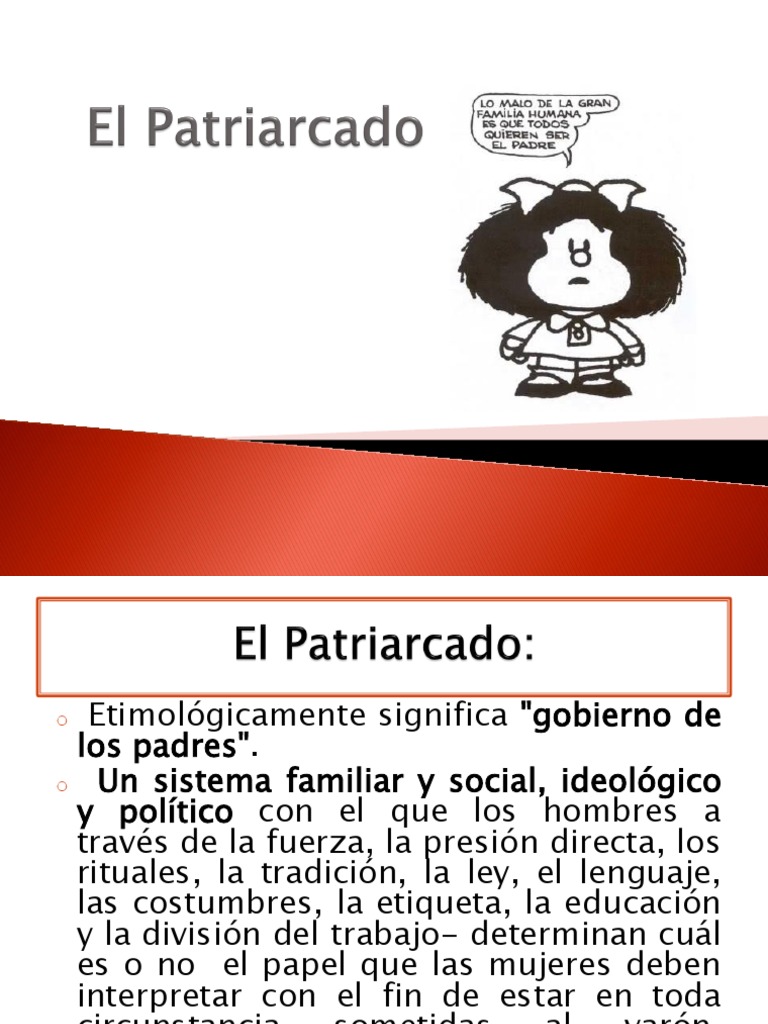 El Patriarcado PDF Patriarcado Mujer