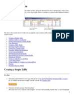 How to Use Tables