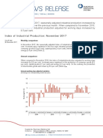 Index of Industrial Production: November 2017: Monthly Comparison