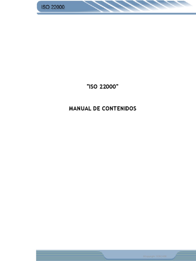 Manual de la Norma ISO 22000:2005 | PDF | Análisis de Riesgo y Puntos ...