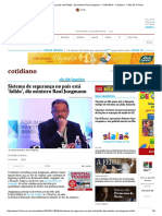 Sistema de Segurança No País Está 'Falido', Diz Ministro Raul Jungmann - 31-01-2018 - Cotidiano - Folha de S.paulo