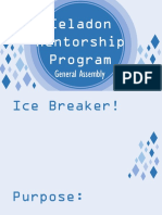 Celadon Mentorship Program Ice Breaker & Bucket List