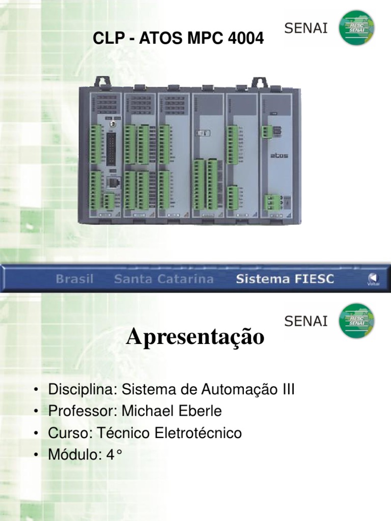 CLP Atos | PDF | Controlador lógico programável | Engenharia de Controle