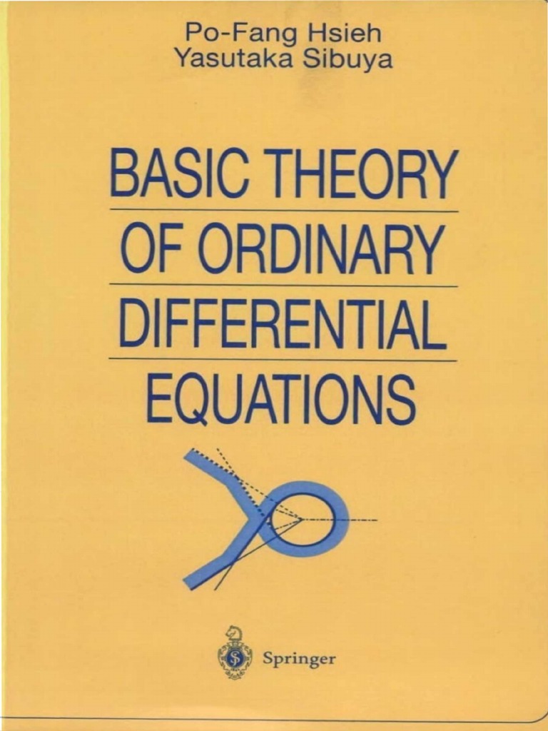 Basic Theory of Ordinary Differential Equations Universitext PDF | PDF ...