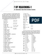 Test of Reasoning-1: Questions Asked in R.R.B. (Bhubaneshwar) Station Master Recruitment Examination
