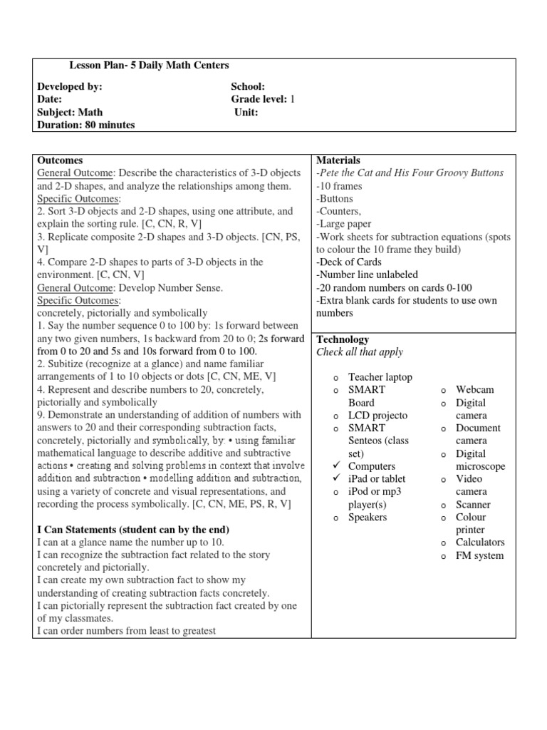 Sample Lesson Plan | Download Free PDF | Education Theory | Cognition