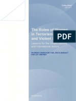 The Roles of Women in Terrorism, Conflict, and Violent Extremism: Lessons For The United Nations and International Actors