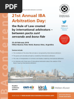 21st Annual IBA Arbitration Day Buenos Aires 2018-02-25 Programme