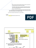 Design of Gantry Girder Spreadsheet