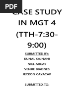 Case Study in MGT 4