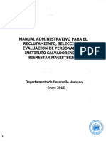 Manual Administrativo para El Reclutamiento, Seleccion y Evaluacion de Personal Del Isbm