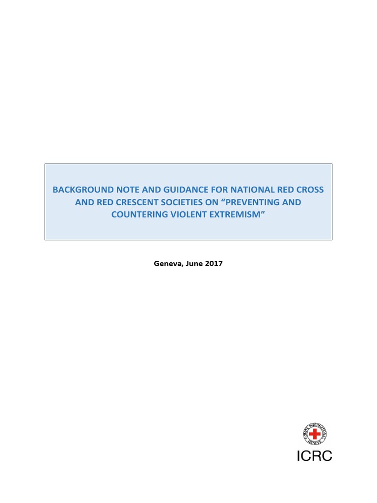 Icrc Guidance Note On Pvcve To National Societies PDF | PDF ...