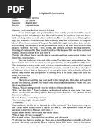 A Night and a Conversation Cerpen Bahasa Inggris
