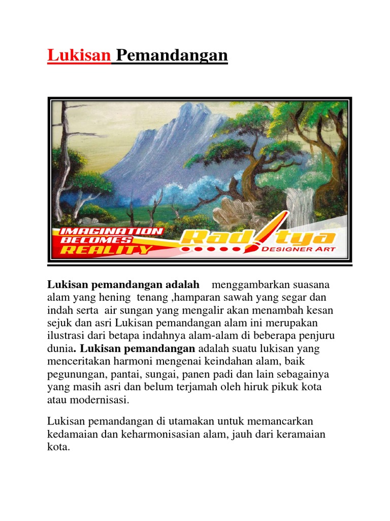 Lukisan Pemandangan Lukisan Pemandangan