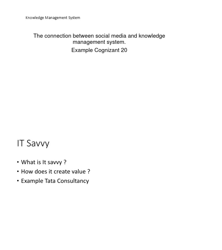 Social Media & Knowledge Management Insights | PDF