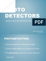 Photo Detectors: Devices Used For The Detection of Light