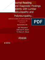 Clinical and Diagnostic Findings in Patients With Lumbar Radiculopathy and Polyneuropathy