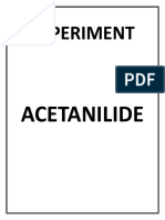 Experiment: Acetanilide
