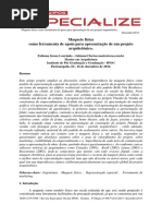 Maquete física como ferramenta de apoio para apresentação de um projeto arquitetônico.