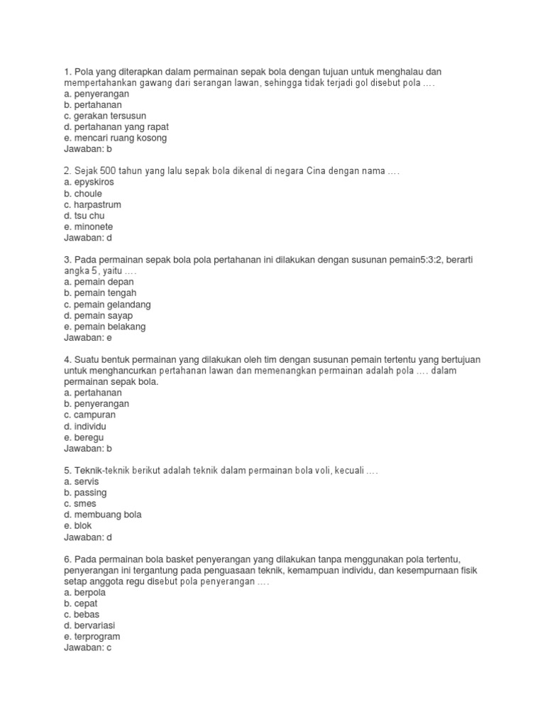 Kumpulan Soal Dan Jawaban Penja1s Pdf