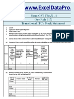 GST TRAN 1 Return Excel Template