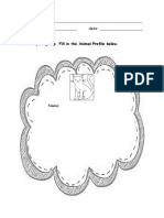 Animal Profile Group Worksheet