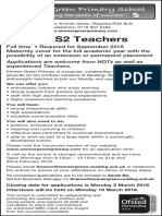 KS1 & KS2 Teachers Ad