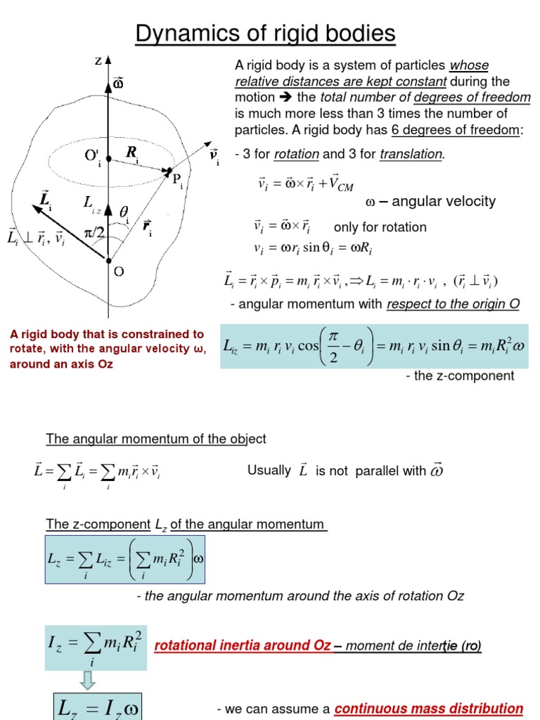 Dynamics of Rigid Bodies | Download Free PDF | Gyroscope | Temporal Rates