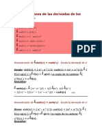 Demostraciones de Las Derivadas de Los Hiperbolicas