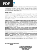 El Infrascrito Director de La Escuela Oficial Rural Mixta