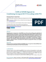 Reduction PAPR of OFDM Signals by Combining Grouped DCT Precoding With PTS