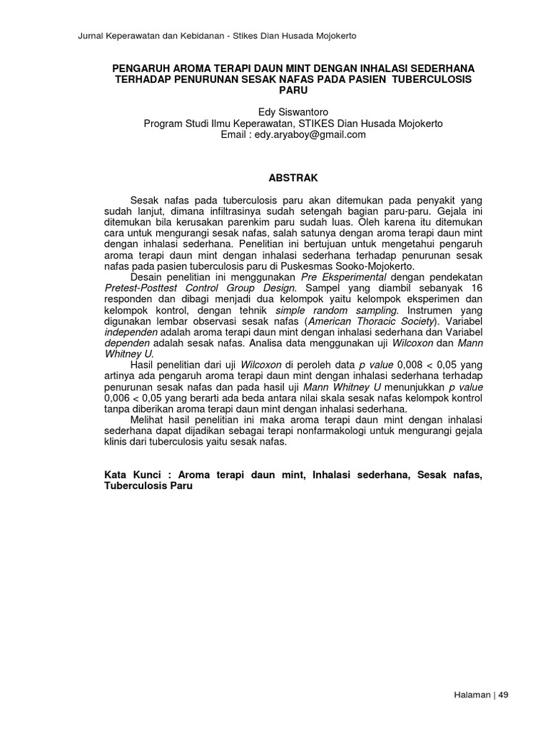 Jurnal Aromaterapi Daun Mint