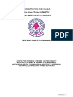 MSC Analytical Chemistry Syllabus