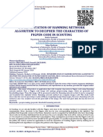 Implementation of Hamming Network Algorithm To Decipher The Characters of Pigpen Code in Scouting