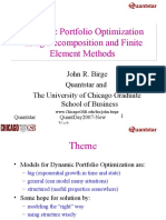 Dynamic Portfolio Optimization Using Decomposition and Finite Element Methods