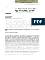 Online Impression Management: Personality Traits and Concerns For Secondary Goals As Predictors of Self-Presentation Tactics On Facebook