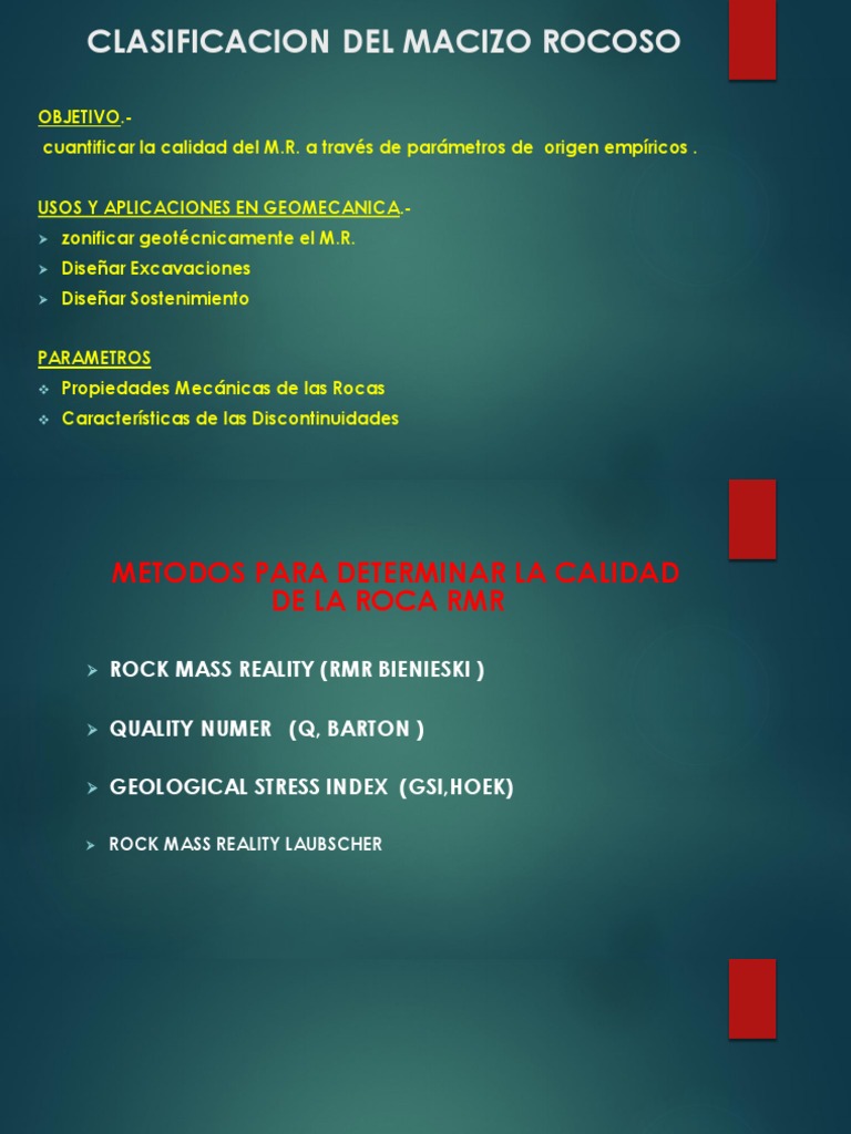 Clasificacion Del Macizo Rocoso | PDF | Ingeniería geotécnica | Naturaleza
