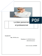 Le Bilan Personnel Et Le Bilan Professionel 1