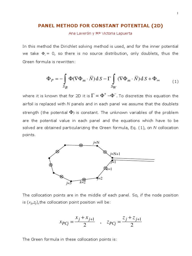 Panel Methods For Constant Potential | PDF | Analysis | Theoretical Physics
