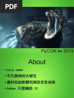 Violent Python: Python in The Dark Side: Darkx Pycon - TW 2013