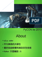 Violent Python: Python in The Dark Side: Darkx Pycon - TW 2013