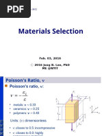 Materials Selection: 2016 Jong B. Lee, PHD