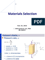 Materials Selection: 2016 Jong B. Lee, PHD