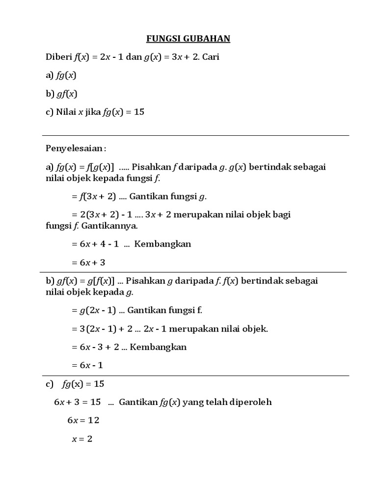 Fungsi Gubahan | PDF