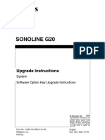 Sonoline G20: System Software Option Key Upgrade Instructions