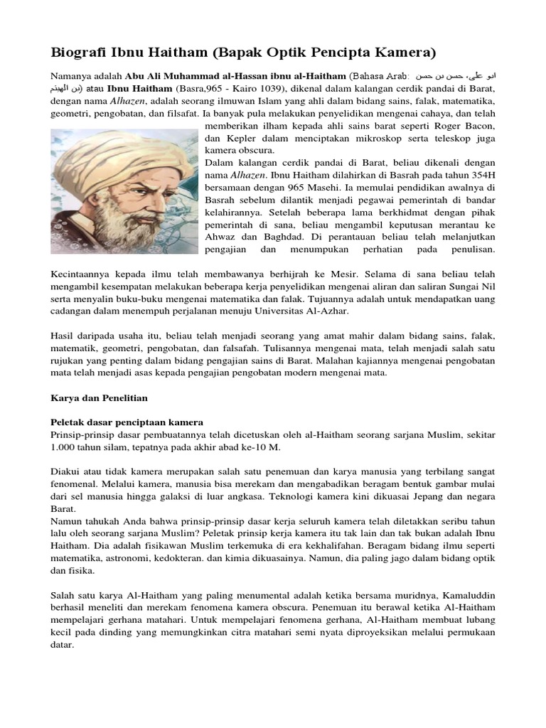 Biografi Ibnu Haitham Pdf