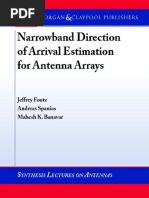 Narrowband Direction of Arrival Estimation For Antenna Arrays Synthesis Lectures On Antennas