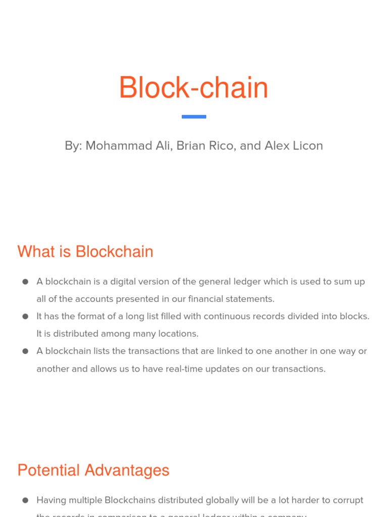 Blockchain Presentation | PDF