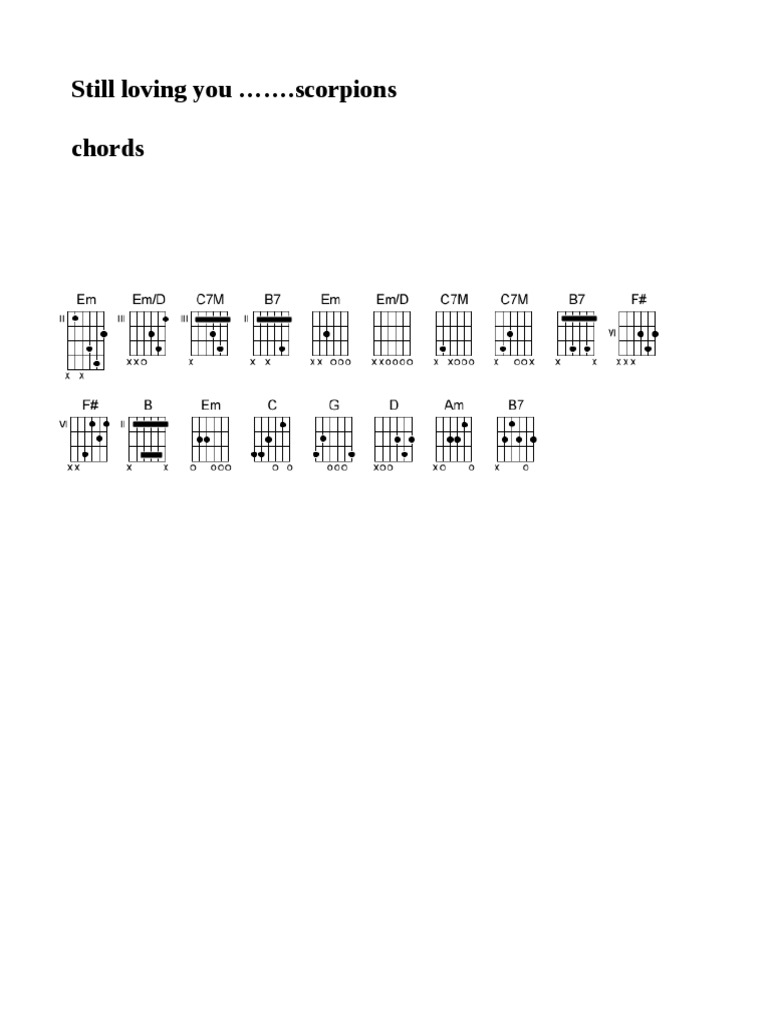 Still Loving You CHORDS | PDF